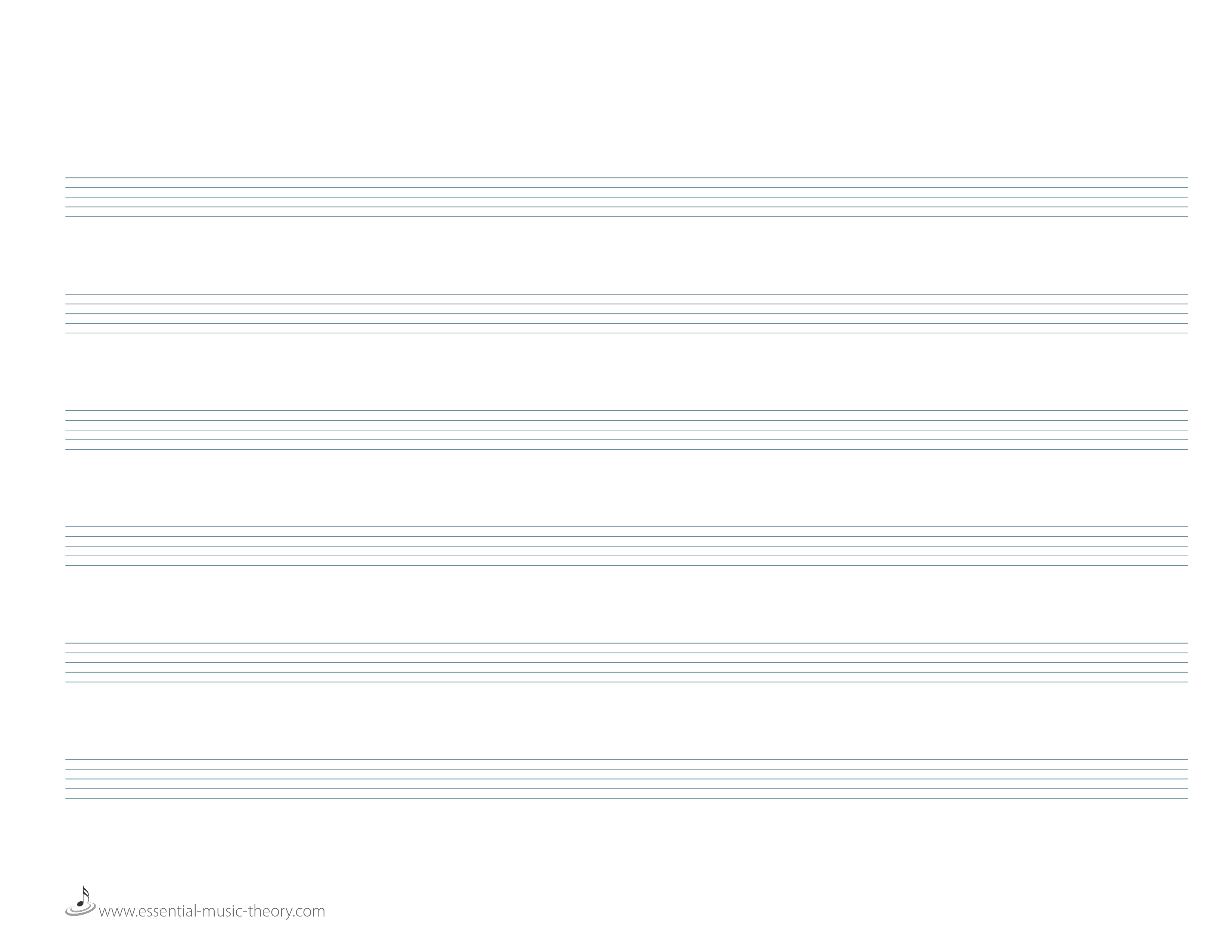 12-Staff Manuscript Paper (Blank)