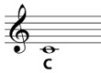middle c in the G clef